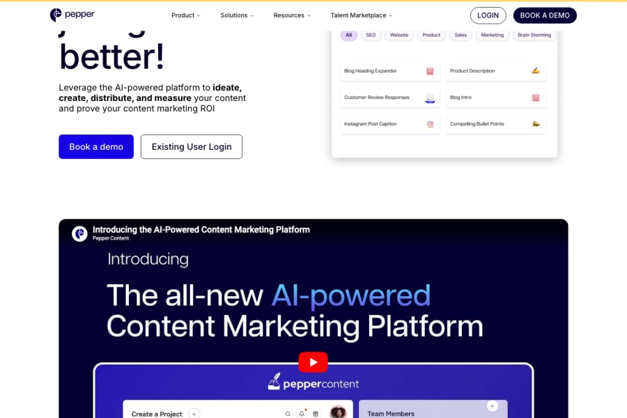 Peppertype — Text AI tool screenshot