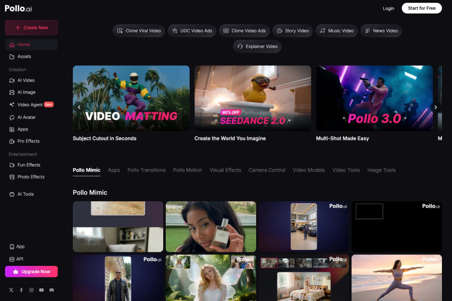 Pollo AI — Video AI tool screenshot