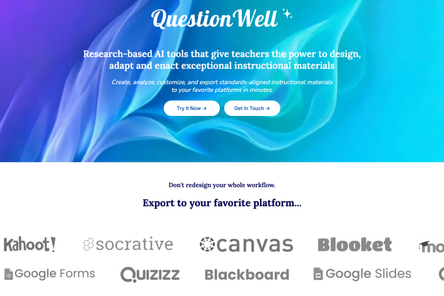 QuestionWell — Other AI tool screenshot