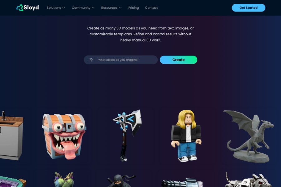 Sloyd — 3D AI tool screenshot