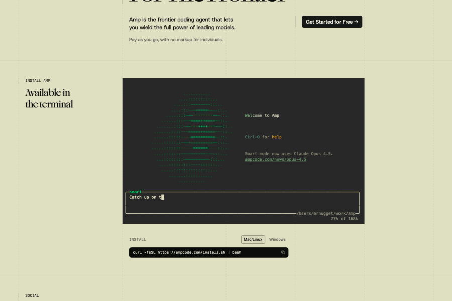 Sourcegraph Amp — Code AI tool screenshot