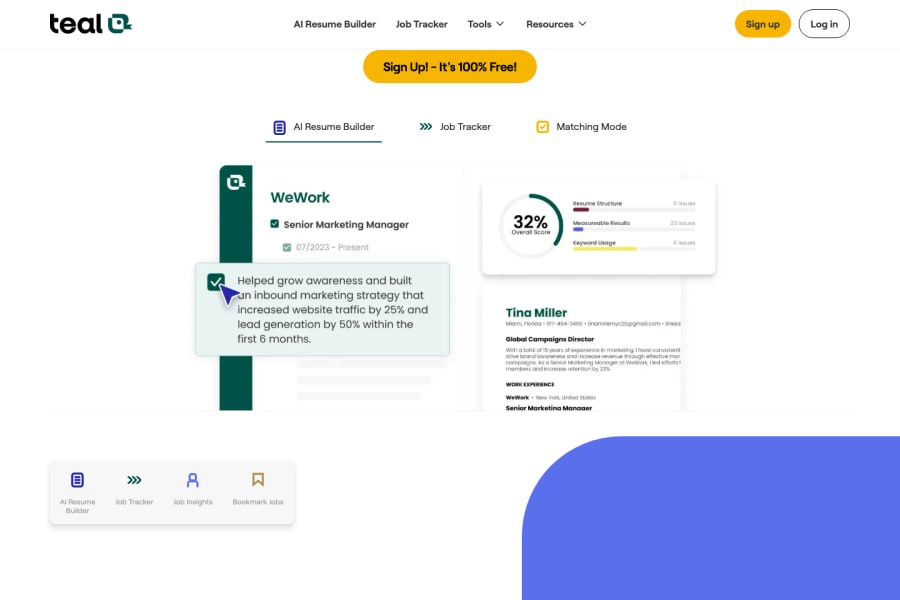 Teal — Business AI tool screenshot