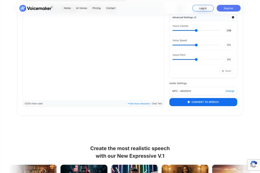 Voicemaker — Audio AI tool screenshot