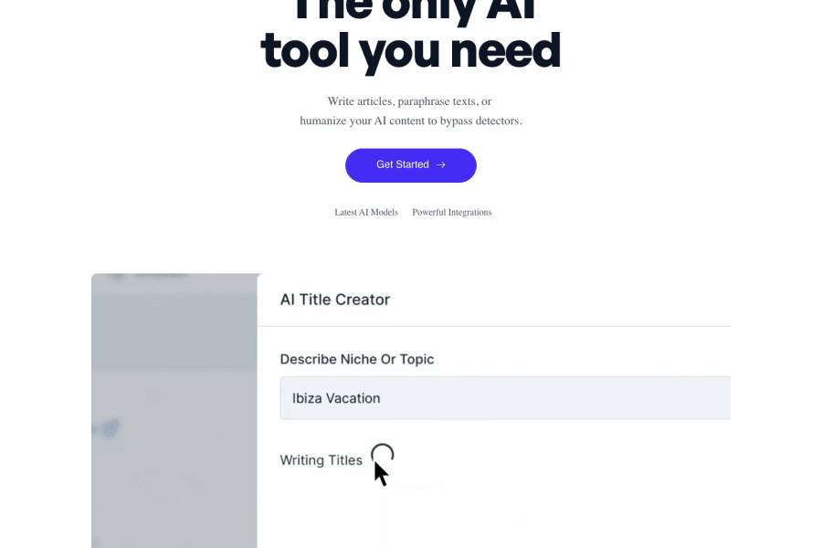 Writeseed — Text AI tool screenshot