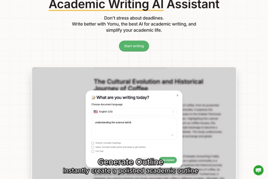 Yomu AI — Text AI tool screenshot