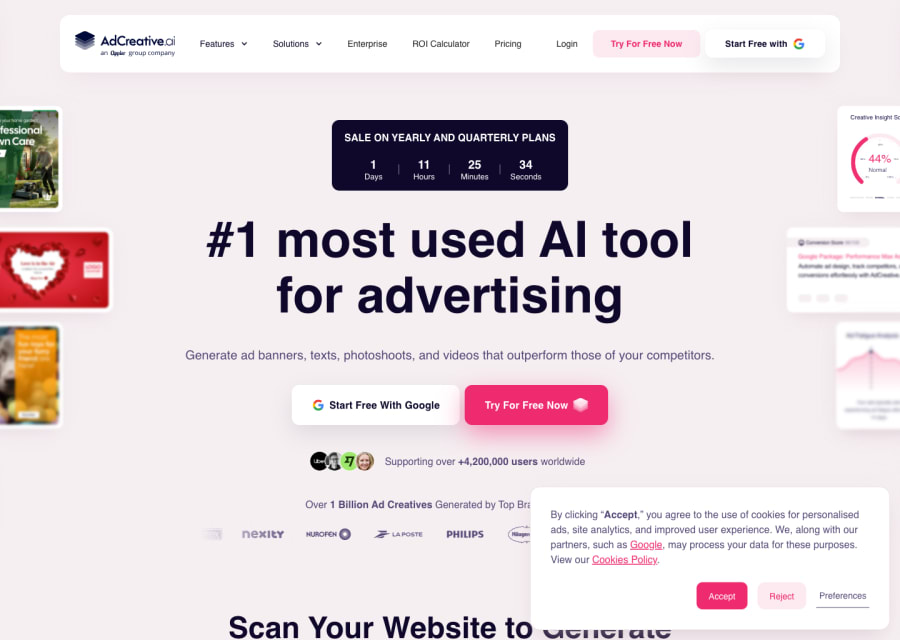 AdCreative.ai — Business AI tool screenshot