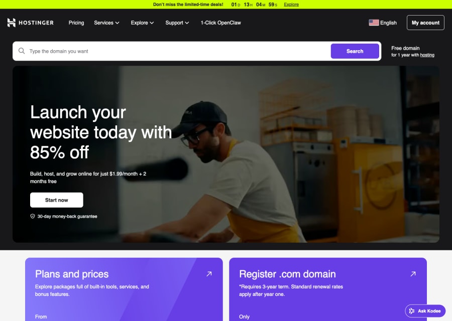 Hostinger OpenClaw Hosting preview