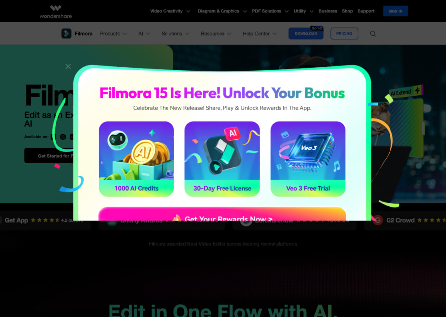 Wondershare Filmora preview