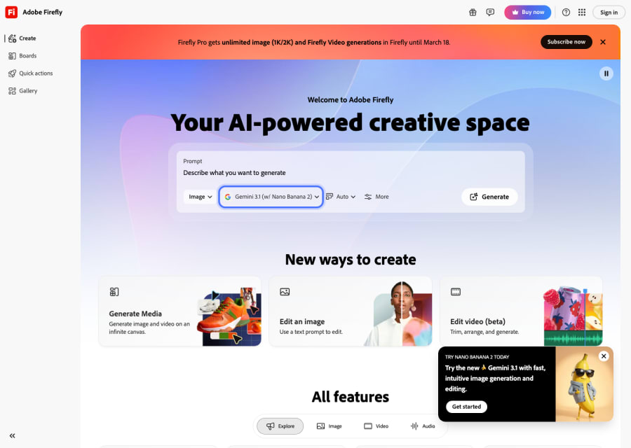 Adobe Firefly preview