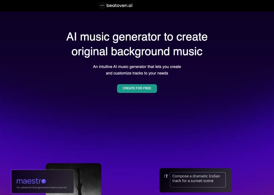 Beatoven.ai preview