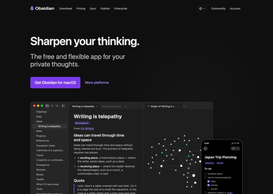 Obsidian AI — Business AI tool screenshot