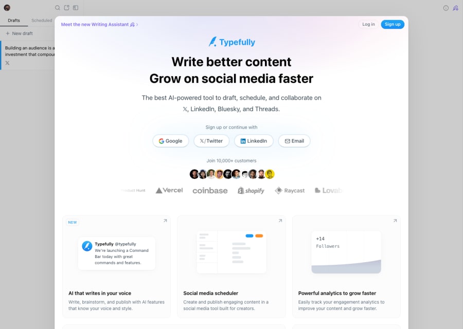 Typefully AI preview