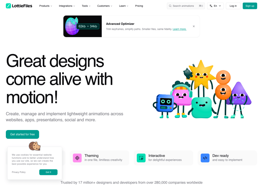 Lottiefiles — Design AI tool screenshot