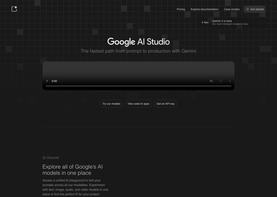 Google AI Studio preview