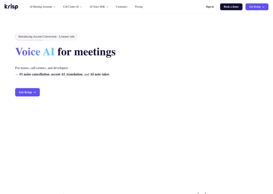 Krisp AI preview