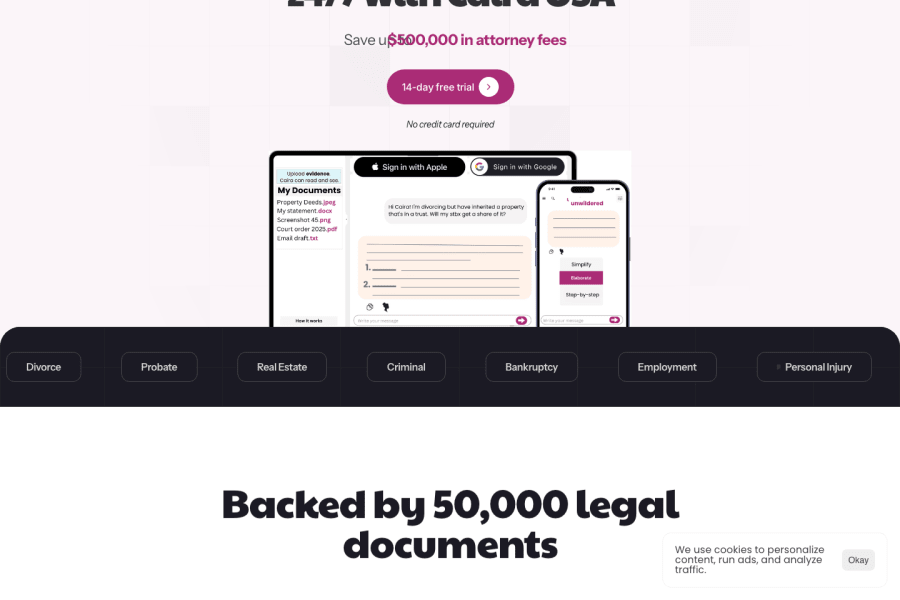 Unwildered — Text AI tool screenshot