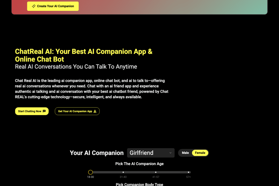 ChatReal AI โ NSFW AI tool screenshot