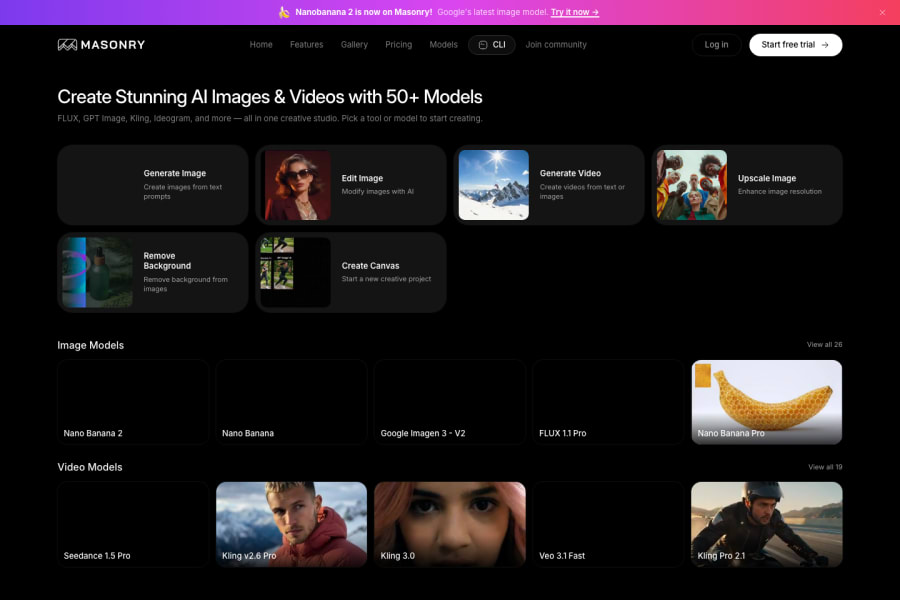 Masonry AI — Image AI tool screenshot