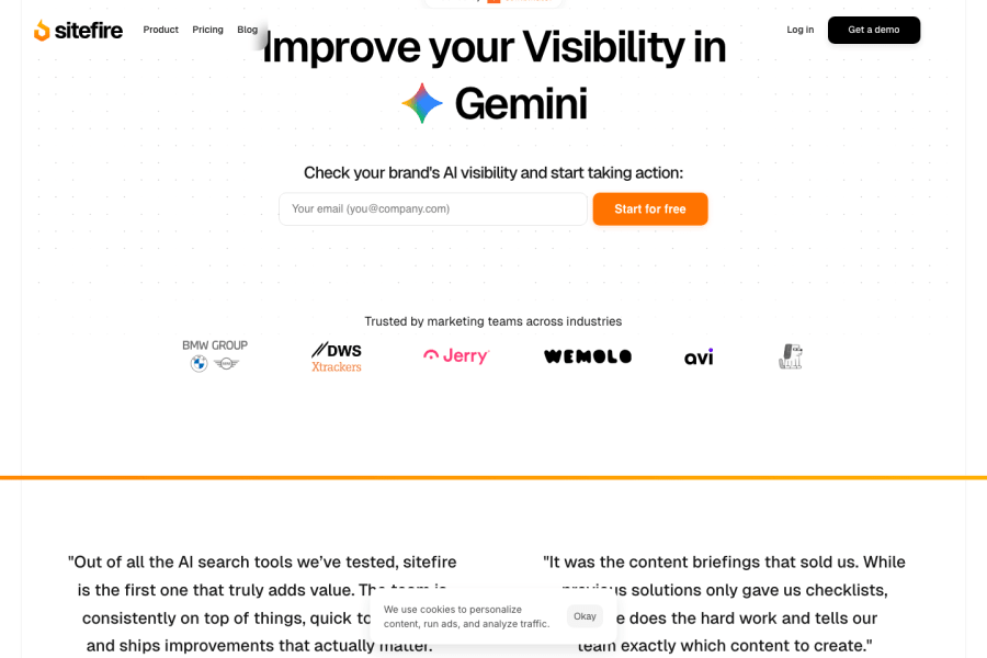 sitefire — Business AI tool screenshot