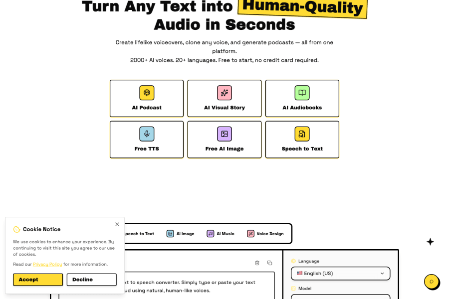 Rekam AI-Your One-Stop Voice Creation Platform — Audio AI tool screenshot