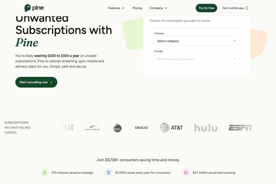 Pine AI — Business AI tool screenshot