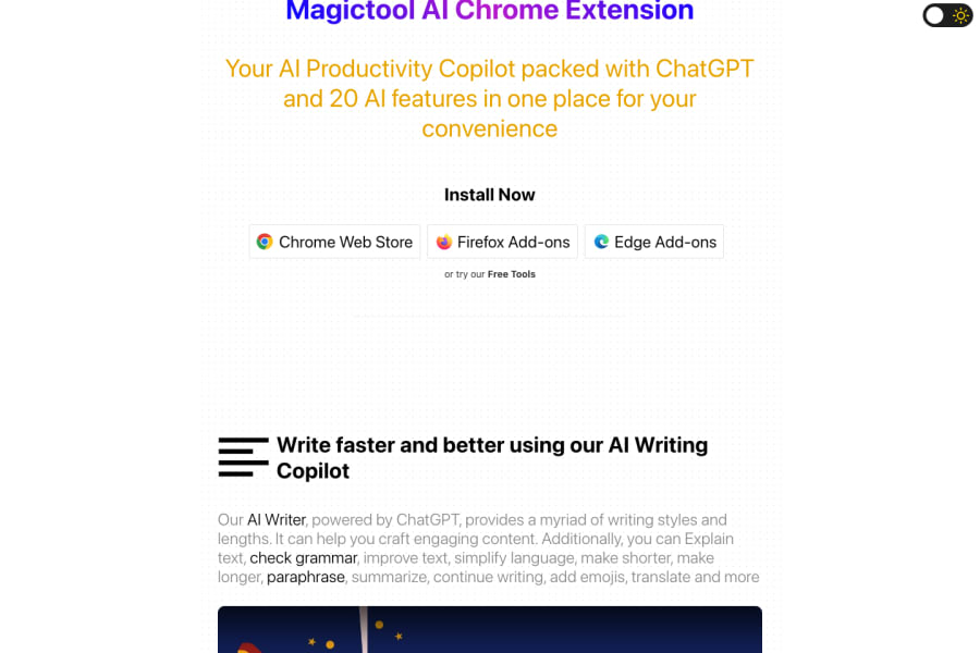 Magictool AI — Text AI tool screenshot
