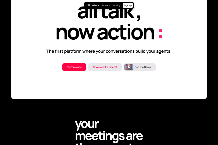 timeOS — Business AI tool screenshot