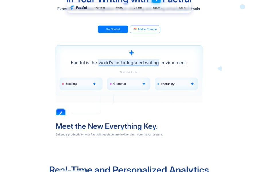 Factful — Text AI tool screenshot