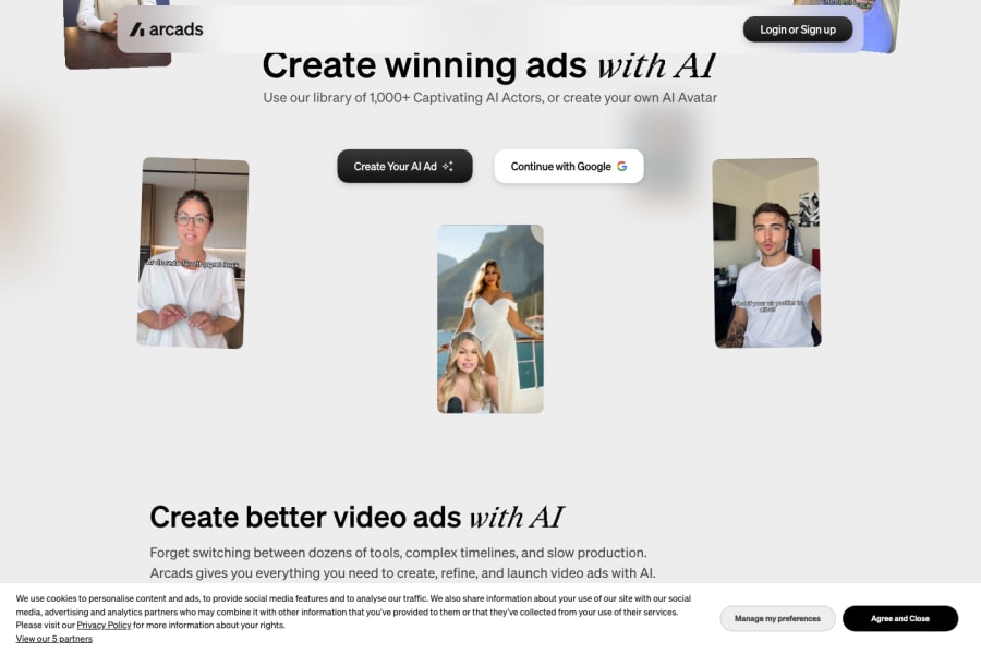 Arcads โ Video AI tool screenshot