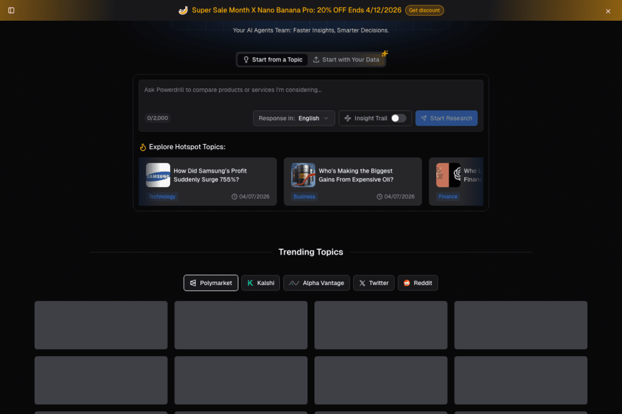 Powerdrill — Business AI tool screenshot