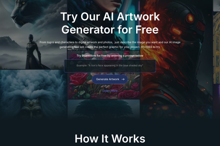 BlueWillow — Image AI tool screenshot