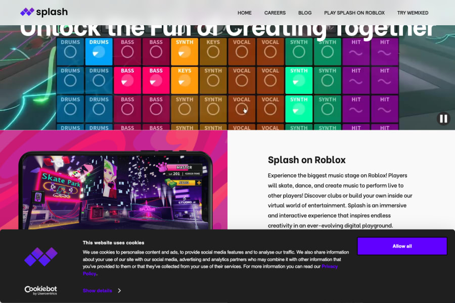 Splash Music — Audio AI tool screenshot
