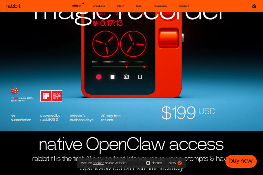 Rabbit R1 — Other AI tool screenshot