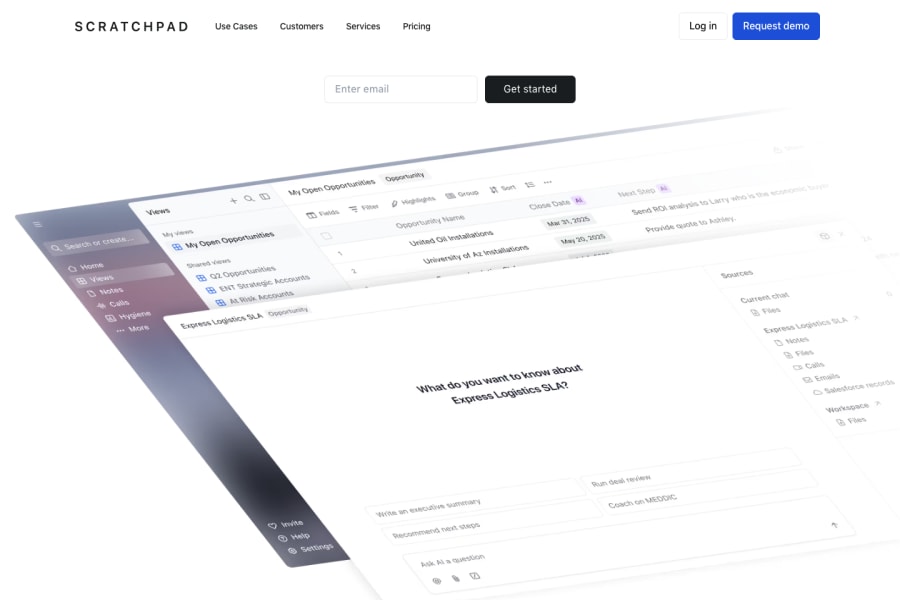 Scratchpad — Business AI tool screenshot