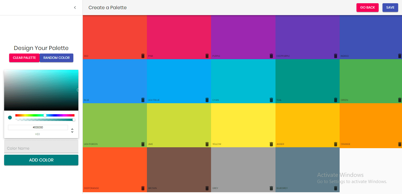 Github Dhanmoni React Color Palette Github Dhanmoni React Color Palette