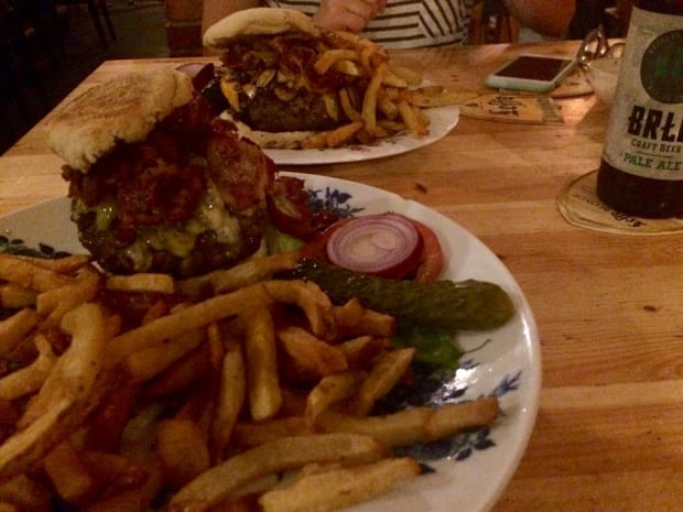 A burger and craft beer at The Bird restaurant in Berlin