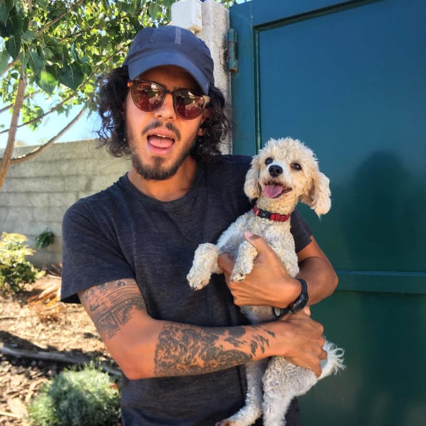 Me holding Peaches