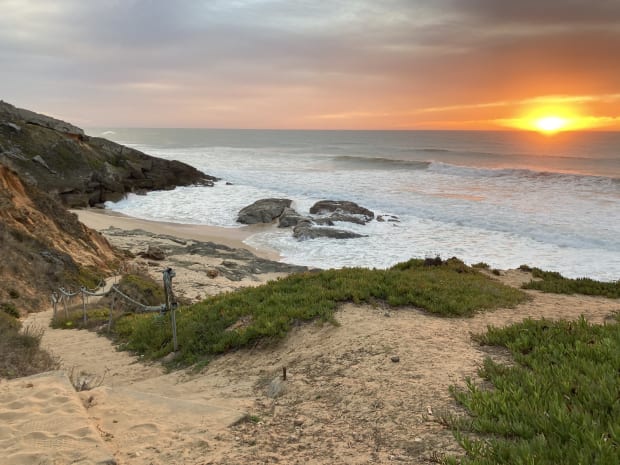 A sunset beach near Porto Covo, on the coast of Portugal