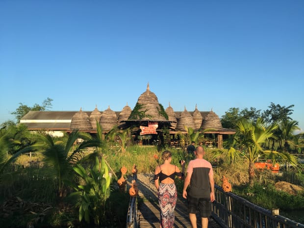 Walking to the cooking course