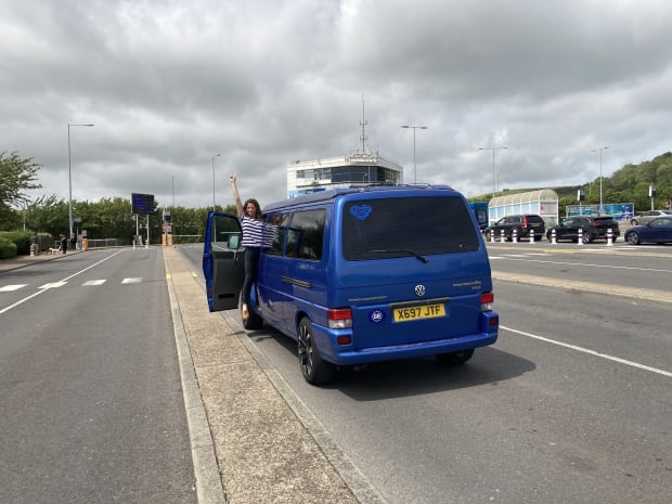 Waiting to board the Eurotunnel