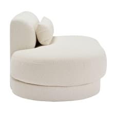 Santa Monica Boucle Ivory Terminal Left Arm Facing Module color Ivory