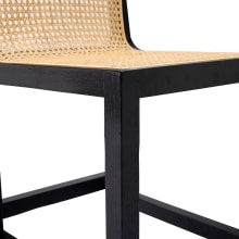 Zeta Black & Rattan Counter Stool color Black