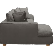 Tully Isla Soft Grey Chaise Sofa - 3 Seater color Isla Soft Grey