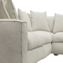 Tully Boucle Ivory Modular Sofa - 5 Piece color Boucle Ivory