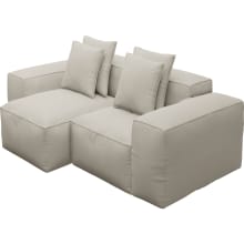Riley Isla Sea Pearl Modular Sofa - 2 Seater Chaise color Isla Sea Pearl