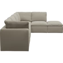 Cloud Deep Plaza Natural Modular Sofa - 6 Piece color Plaza Natural