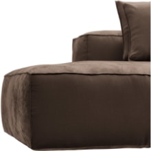 Riley Muse Chocolate Modular Sofa - 1x Arm, 4x Armless, 1x Left Terminal color Muse Chocolate