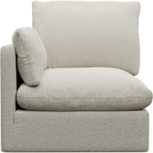 Willow Boucle Ivory 1 Seat Left Arm Facing Sofa Module color Boucle Ivory