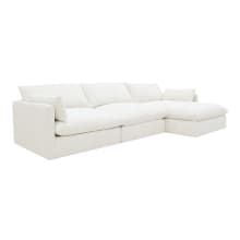 Willow Tribute Ice Chaise Sofa - 3 Seater color Tribute Ice
