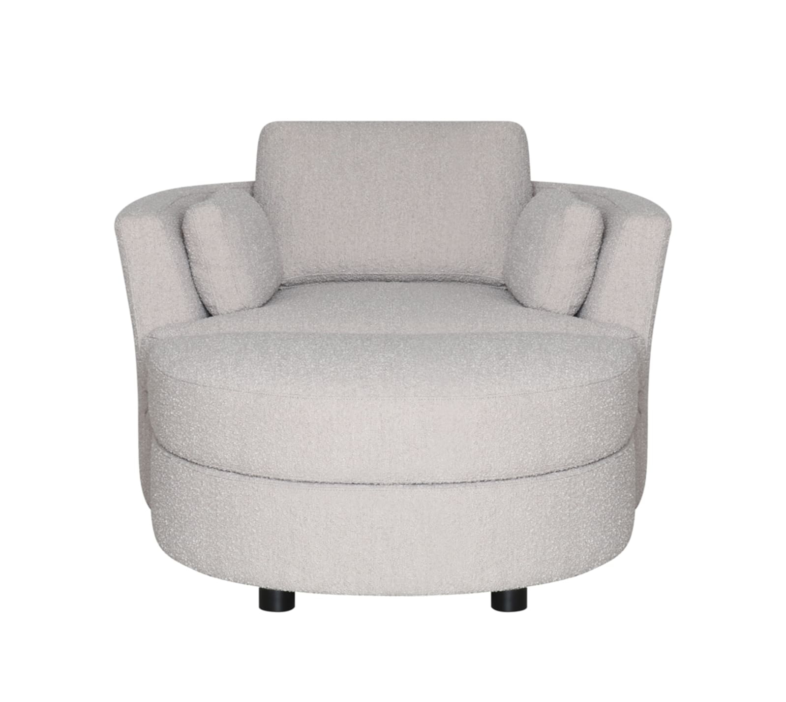 Lax Boucle Pumice Storage Ottoman color Boucle Pumice